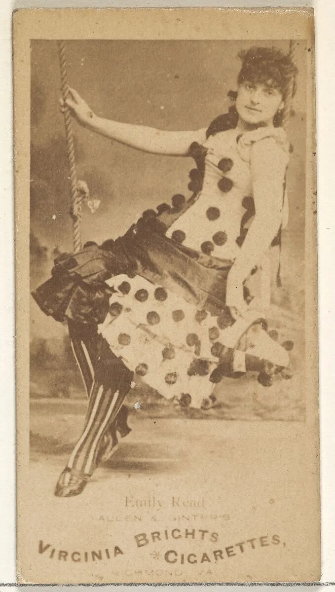 Emily Read, from the Actors and Actresses series (N45, Type 1) for Virginia Brights Cigarettes — Allen & Ginter