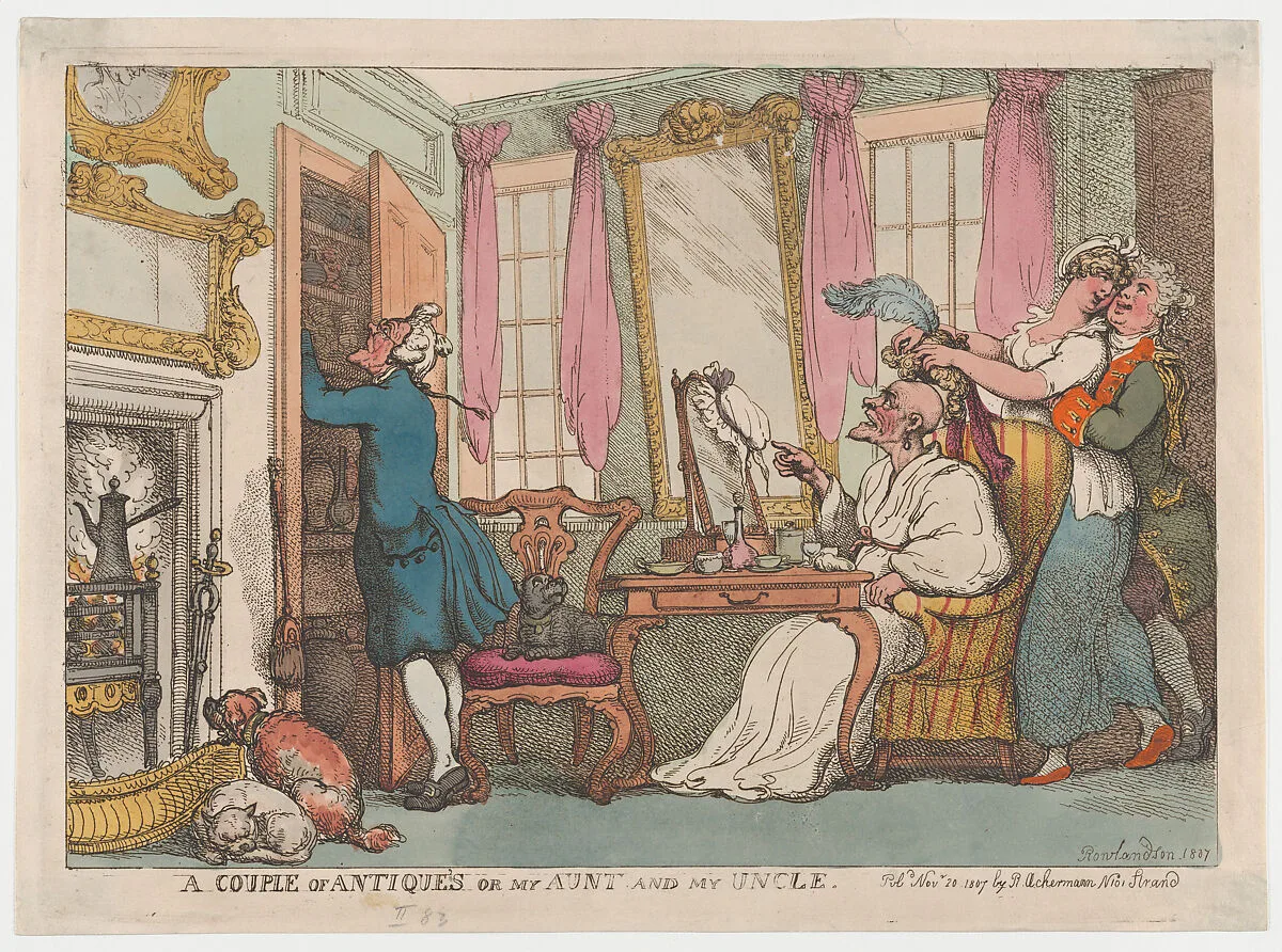 A Couple of Antiques or my Aunt and my Uncle — Thomas Rowlandson|Rudolph Ackermann, London