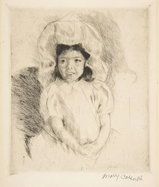 Margot Wearing a Bonnet (No. 2) — Mary Cassatt|Eugène Delâtre