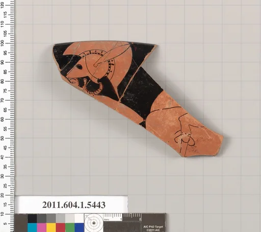 Terracotta rim fragment of a kylix (drinking cup)