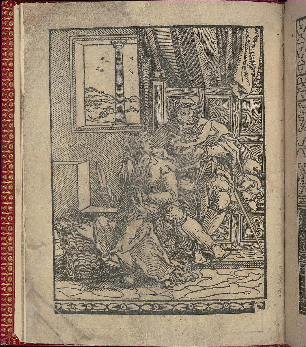 Ce est ung tractat de la noble art de leguille ascavoir ouvraiges de spaigne... title page (verso) — Willem Vosterman