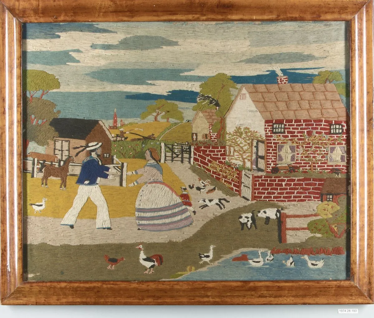 Embroidered picture — Unknown