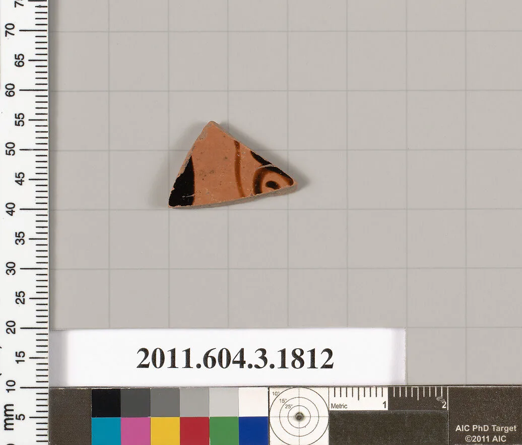 Terracotta fragment of a kylix: Lip cup (drinking cup) — Unknown