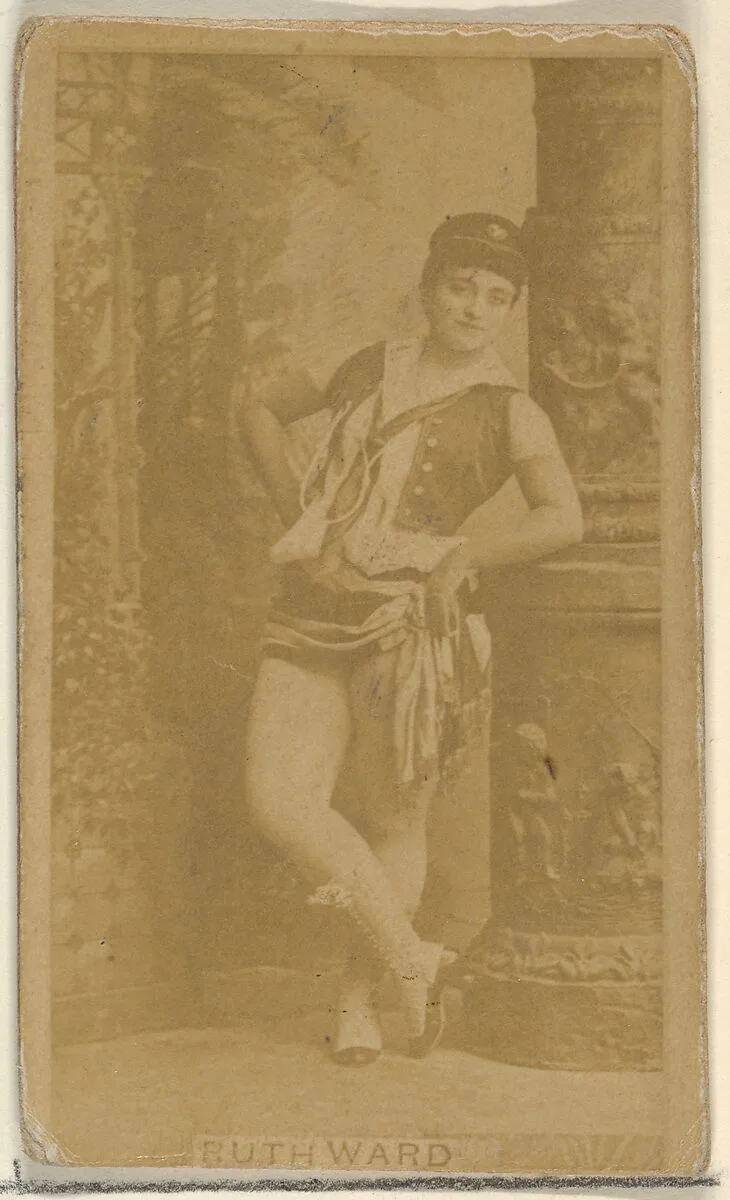 Ruth Ward, from the Actors and Actresses series (N45, Type 8) for Virginia Brights Cigarettes — Allen & Ginter