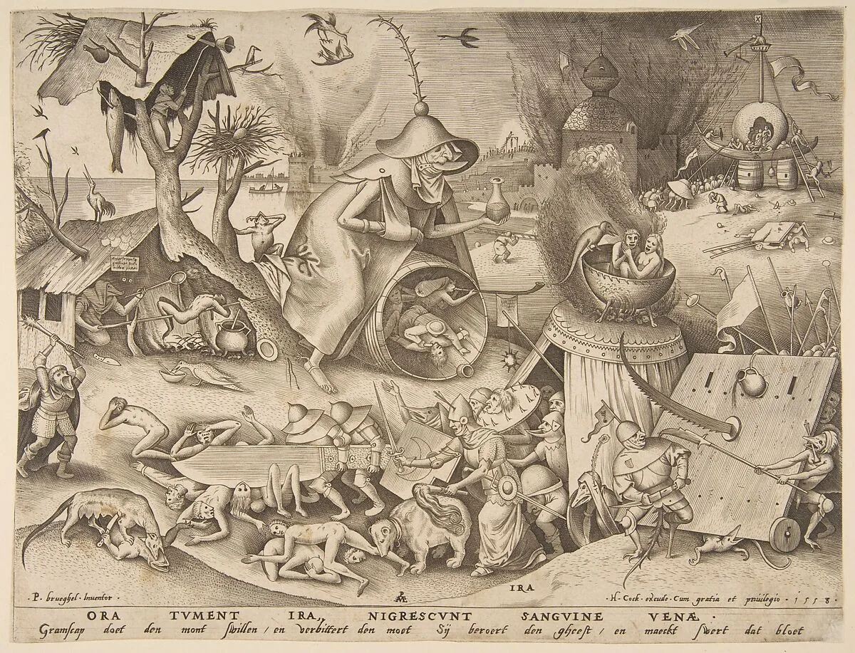Anger (Ira), from the series The Seven Deadly Sins — Pieter Bruegel the Elder|Pieter van der Heyden|Hieronymus Cock