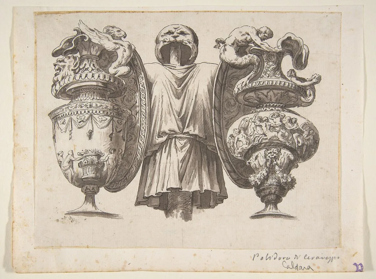 Trophy with Two Ewers — Polidoro da Caravaggio