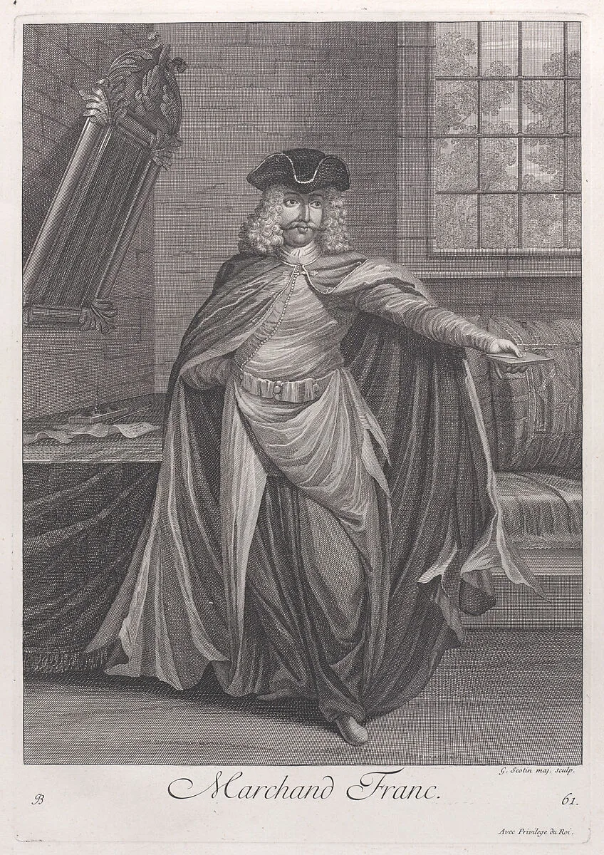 Marchand Franc, plate 61 from "Recueil de cent estampes représentent differentes nations du Levant" — Gérard Jean Baptiste Scotin I|Jean Baptiste Vanmour|Jacques le Hay