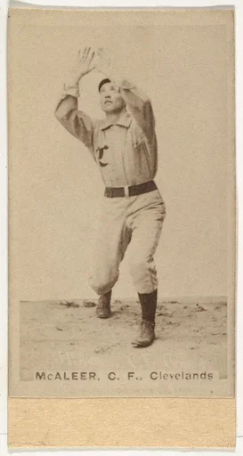 Jimmy "Loafer" McAleer, Center Field, Cleveland, from the Old Judge series (N172) for Old Judge Cigarettes