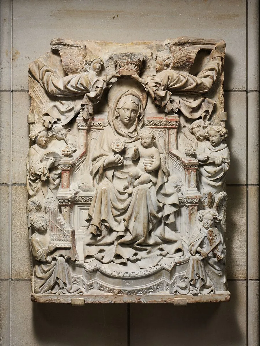 Relief with Enthroned Virgin and Child surrounded by Angels — Unknown