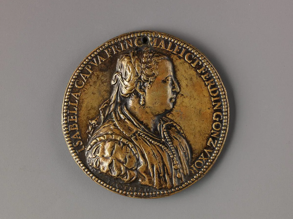Portrait medal of Isabella di Capua — Jacopo Nizolla da Trezzo