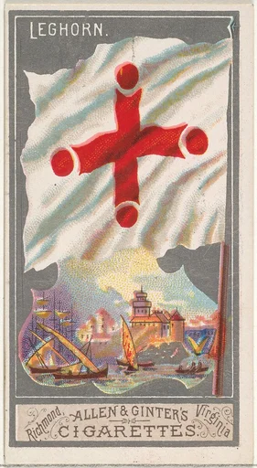 Leghorn, from the City Flags series (N6) for Allen & Ginter Cigarettes Brands