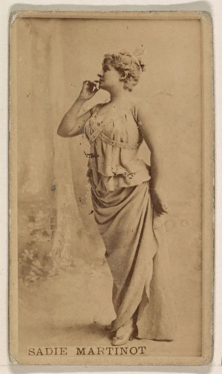Sadie Martinot, from the Actresses series (N245) issued by Kinney Brothers to promote Sweet Caporal Cigarettes — Kinney Brothers Tobacco Company