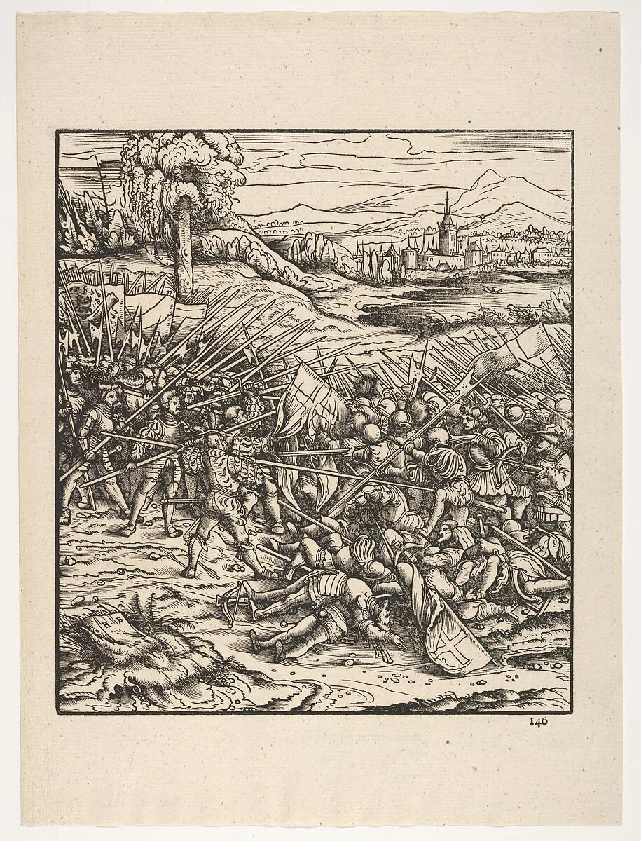 The Battle Near Hulst, from Der Weisskunig — Hans Burgkmair|Jost de Negker|Marx Treitz-Sauerwein von Ehrentreitz