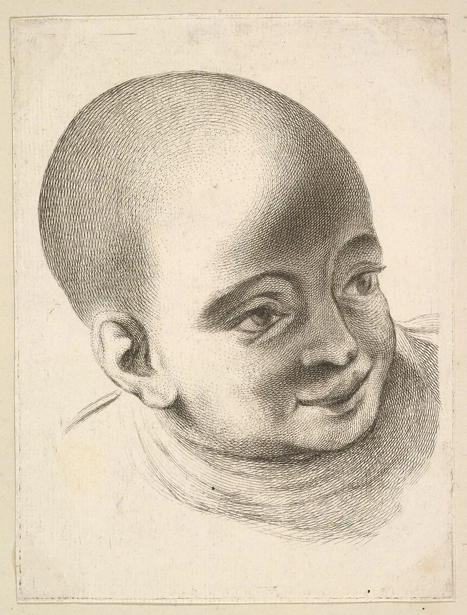 Head of a Child, from Livre de Têtes Gravées d'apres F. Boucher et Autres (Book of Heads Engraved after F. Boucher and Others) — François Boucher|Anonymous, French, 18th century|Buldet