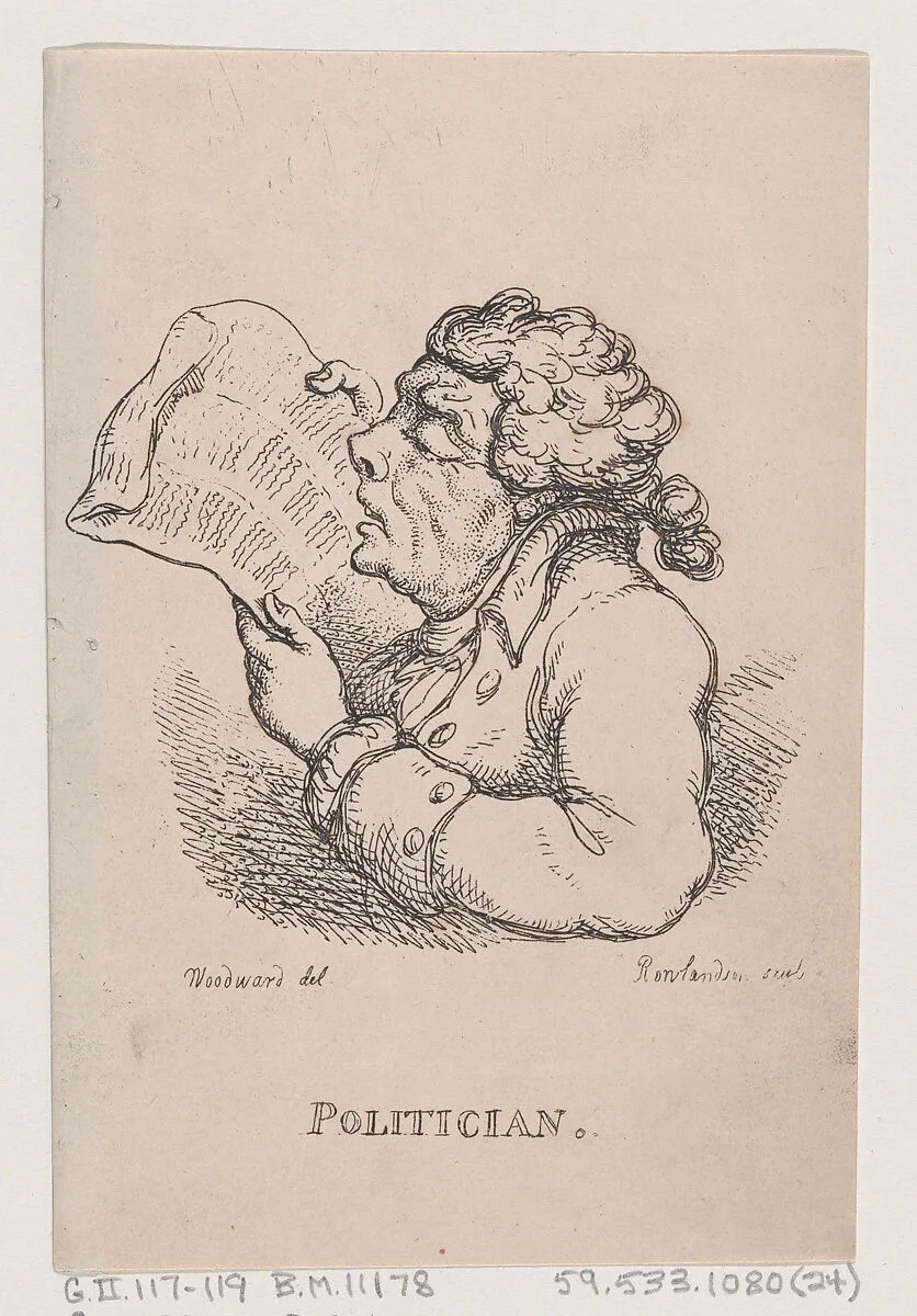 Politician — Thomas Tegg|Thomas Rowlandson|George Murgatroyd Woodward
