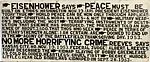 Untitled (Eisenhower says peace...) — Jesse Howard