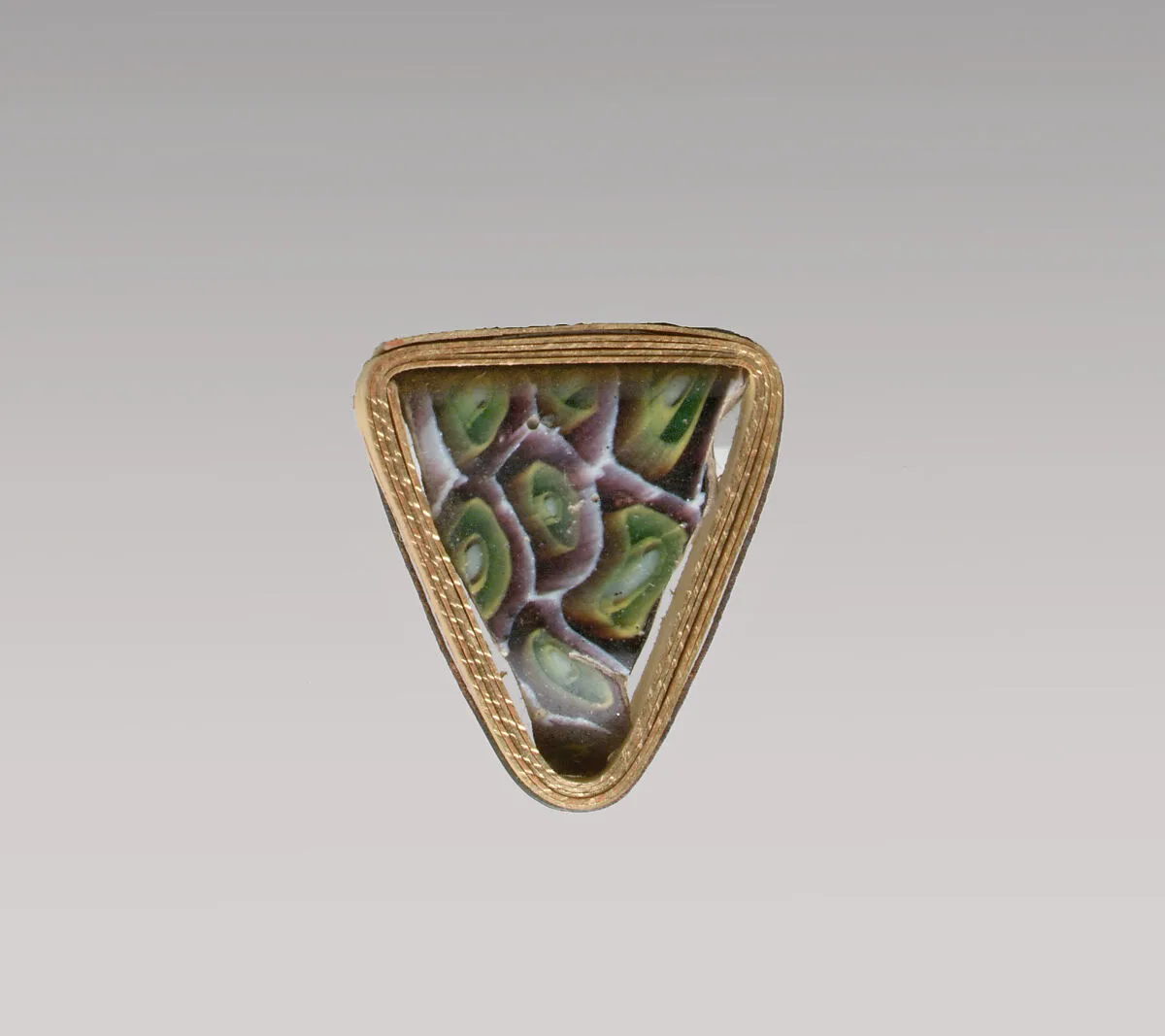 Glass mosaic carinated bowl fragment — Unknown