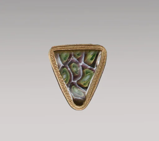 Glass mosaic carinated bowl fragment