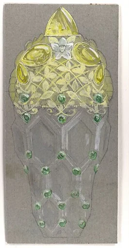 Design Drawing for Perfume Container Exhibited at 1893 Columbian Exposition in Chicago