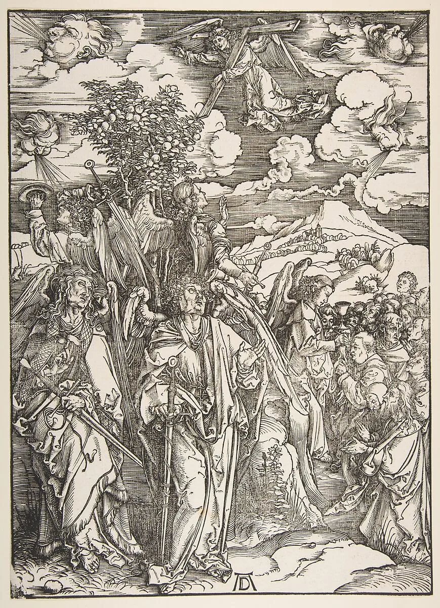 Angels Restraining the Four Winds — Albrecht Dürer