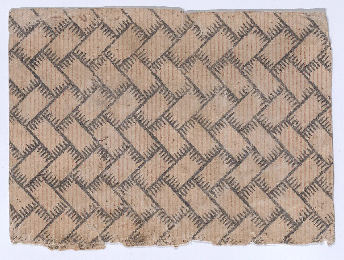 Sheet with an overall geometric pattern — Anonymous