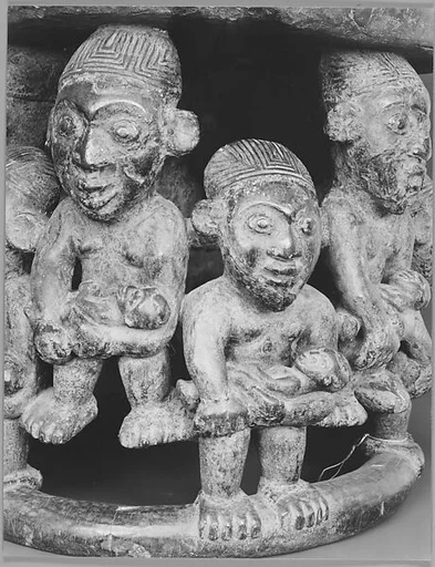 [Seat with Figures (Detail), Cameroon]