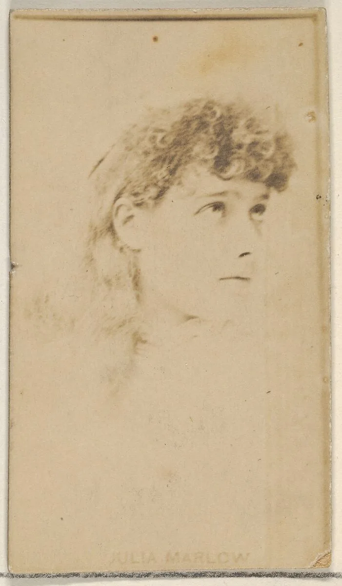 Julia Marlow, from the Actors and Actresses series (N45, Type 8) for Virginia Brights Cigarettes — Allen & Ginter