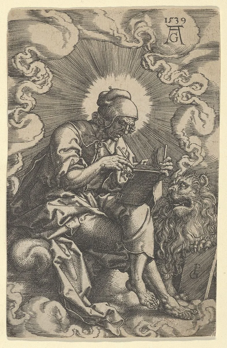 Saint Mark, from The Four Evangelists — Heinrich Aldegrever|Georg Pencz