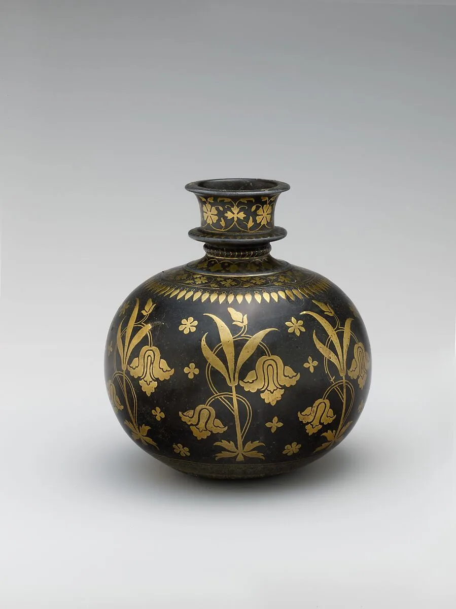 Base for a Water Pipe (Huqqa) with Irises — Unknown