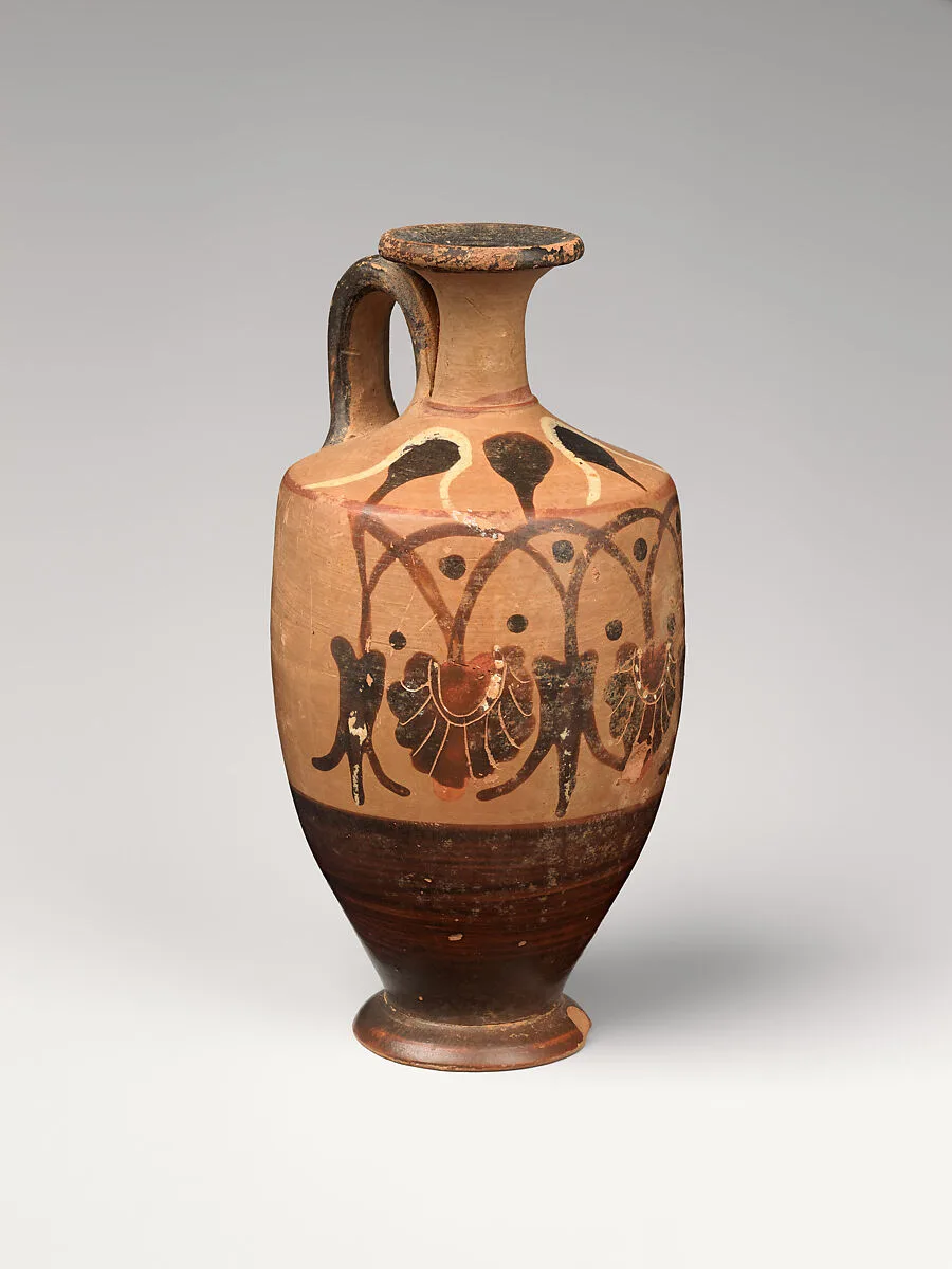 Terracotta lekythos (oil jar) — Unknown