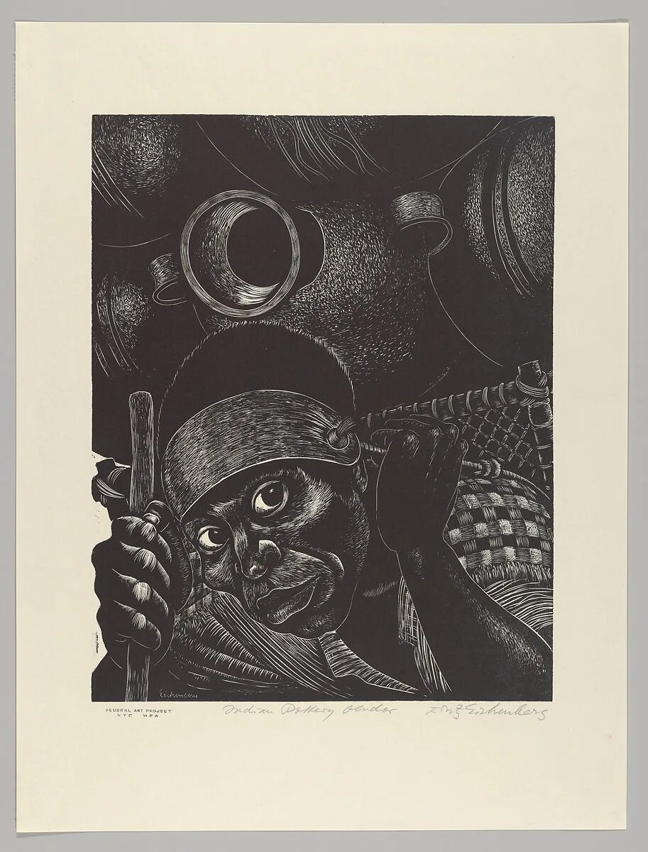 Indian Pottery Vendor — Fritz Eichenberg|WPA