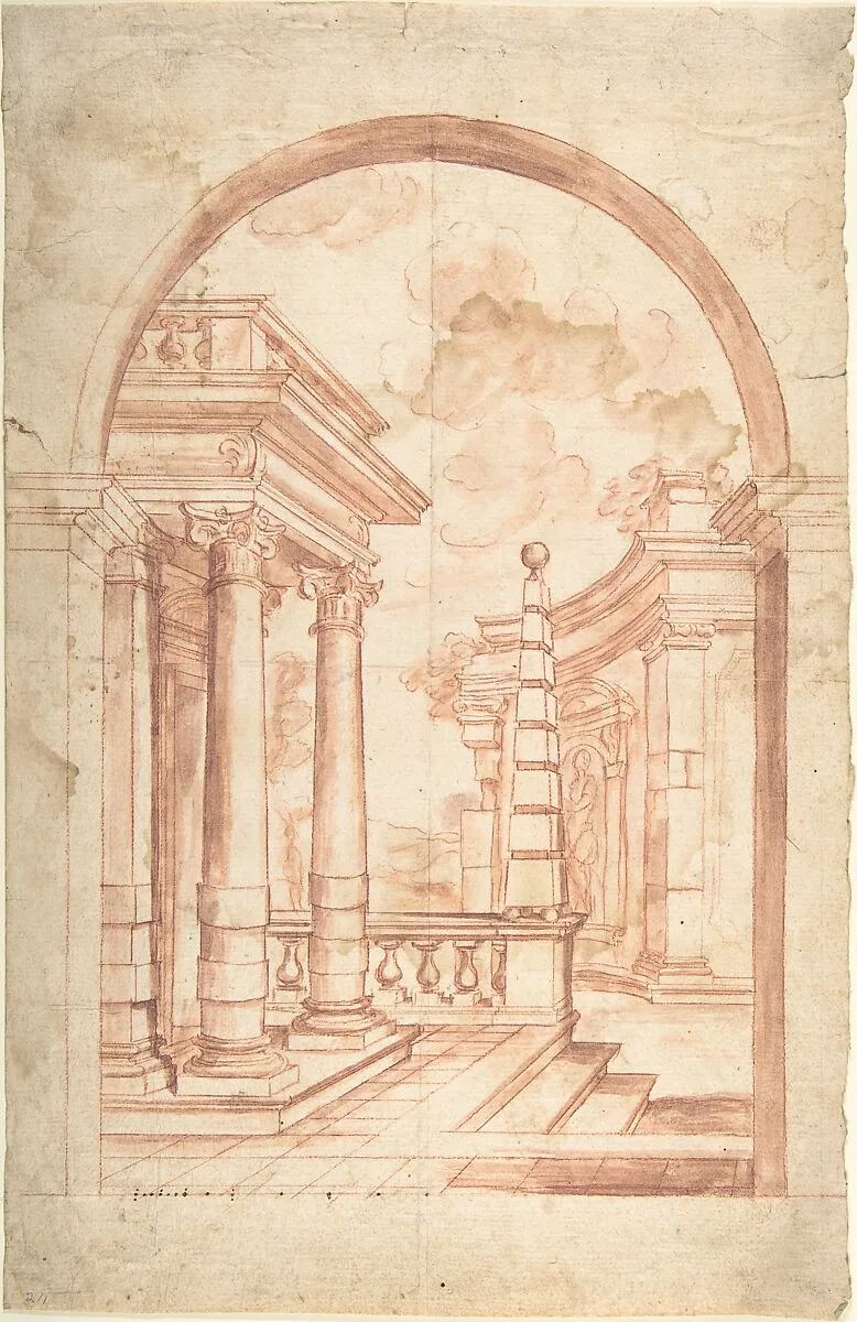 Design of architectural constructions ( fantasy) — Anonymous, Italian, Piedmontese, 18th century