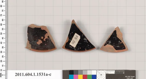 Terracotta fragments of kylikes (drinking cups)