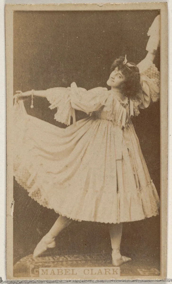 Mabel Clark, from the Actors and Actresses series (N45, Type 8) for Virginia Brights Cigarettes — Allen & Ginter