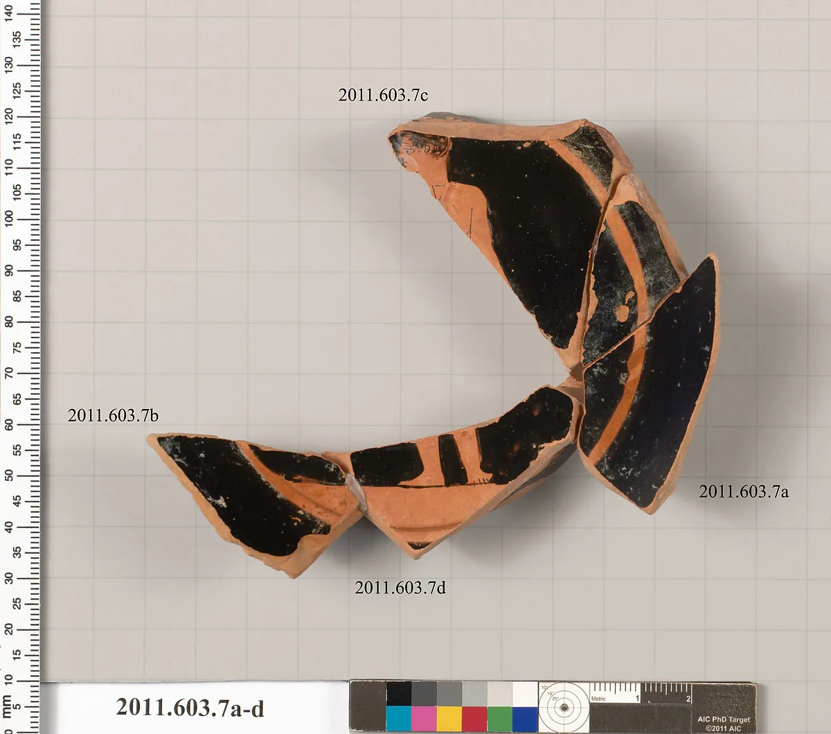 Fragments of a terracotta stemless kylix — Unknown