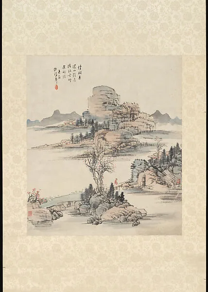 清/現代 伍德彜 山水圖 軸|Landscape — Wu Deyi