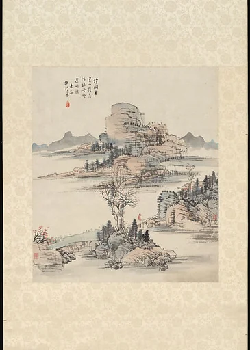 清/現代 伍德彜 山水圖 軸|Landscape