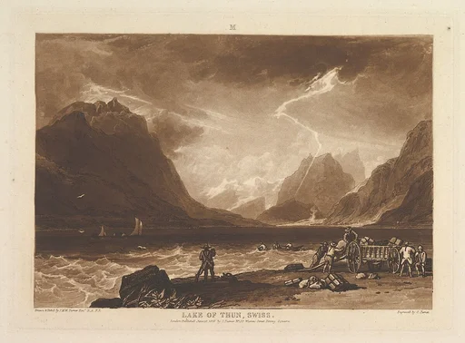 Lake of Thun, Swiss (Liber Studiorum, part III, plate 15)