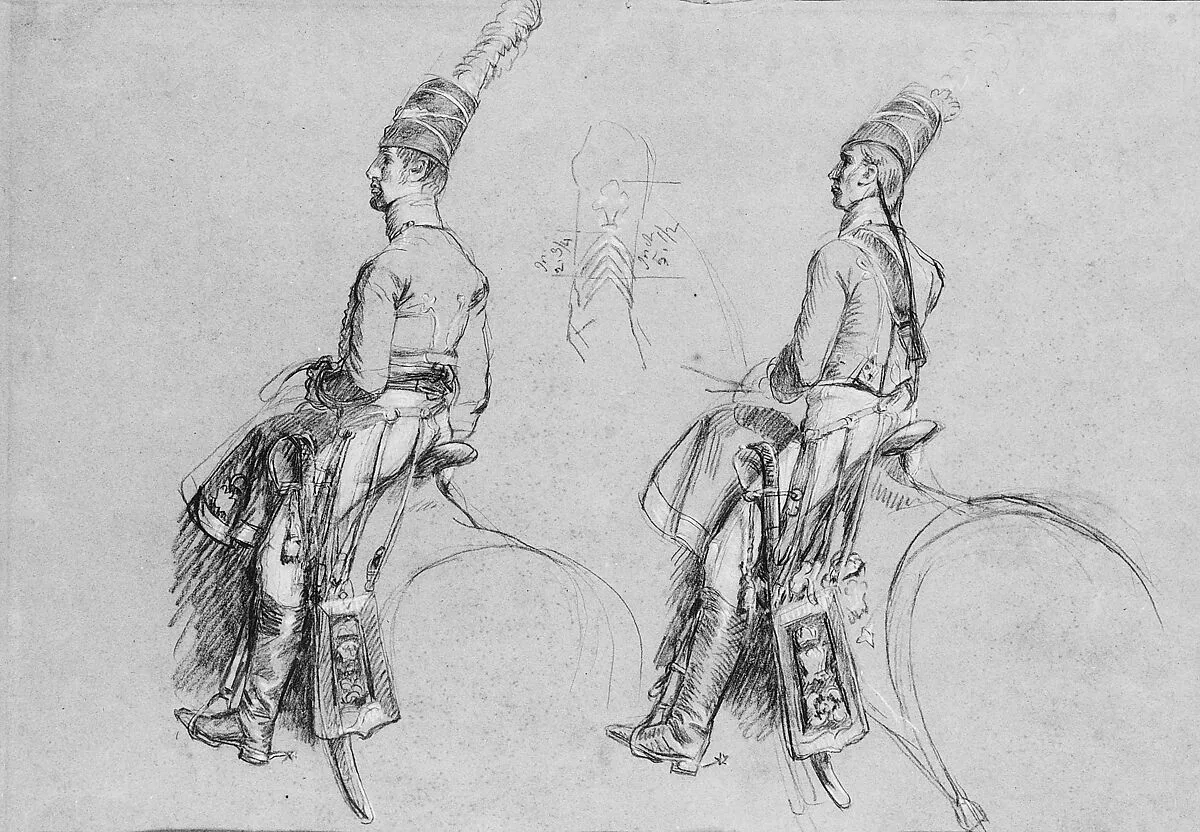 Two Equestrian Figures, Possibly a Study for "George IV, Prince of Wales" — John Singleton Copley