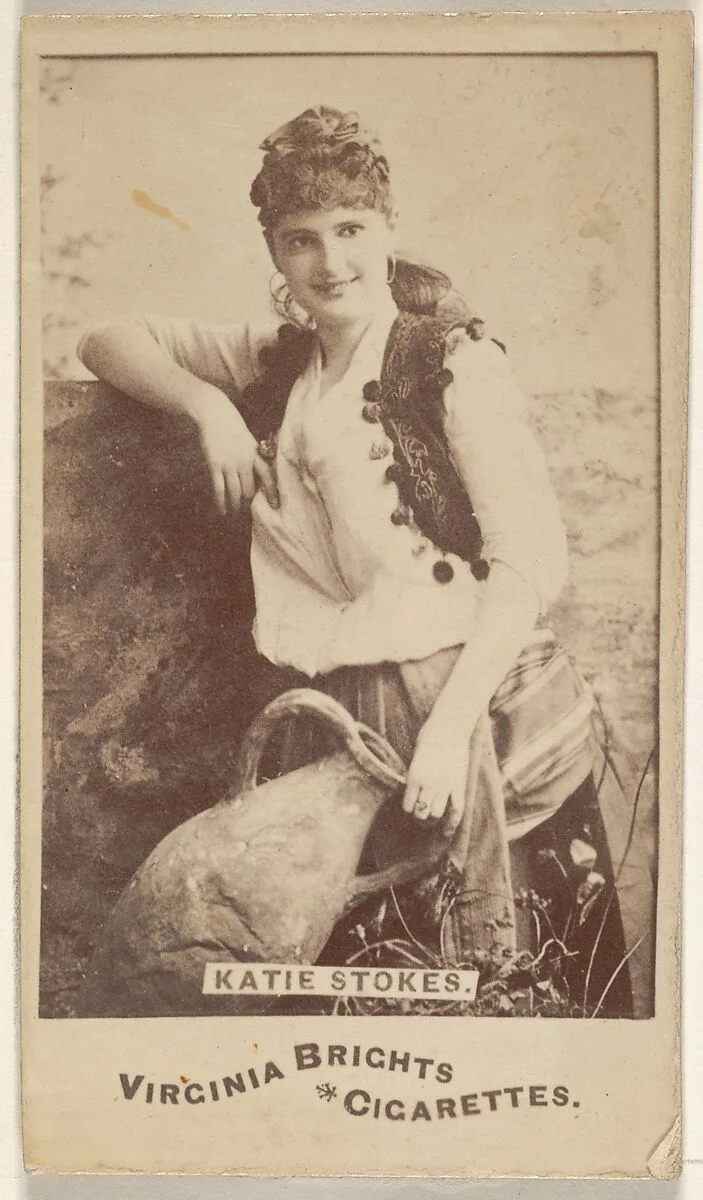 Katie Stokes, from the Actors and Actresses series (N45, Type 6) for Virginia Brights Cigarettes — Allen & Ginter