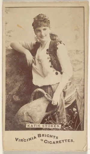 Katie Stokes, from the Actors and Actresses series (N45, Type 6) for Virginia Brights Cigarettes