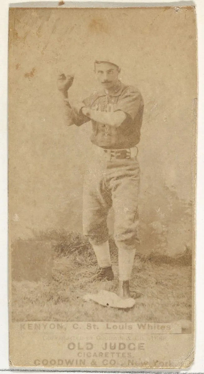 Kenyon, Catcher, St. Louis Whites, from the Old Judge series (N172) for Old Judge Cigarettes — Goodwin & Company