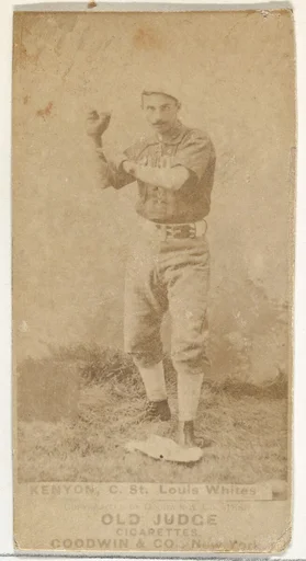 Kenyon, Catcher, St. Louis Whites, from the Old Judge series (N172) for Old Judge Cigarettes