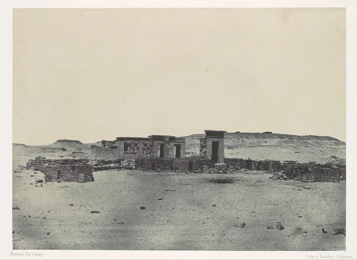 Nubie. Temple et Village de Débôd. Parembole de l'itinéraire d'Antonin