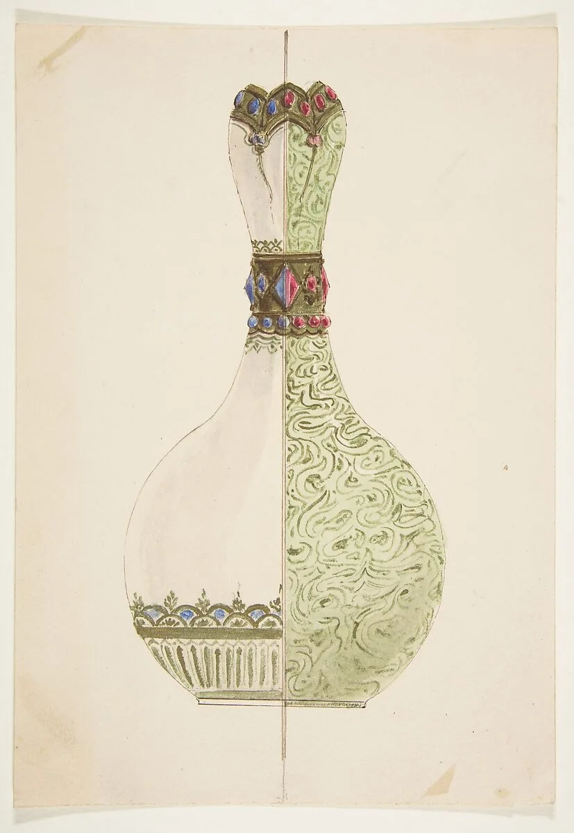 Two Designs for a Vase — Anonymous, French, 19th century