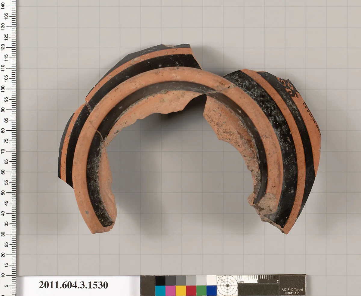 Terracotta fragment of a skyphos (deep drinking cup) — Unknown