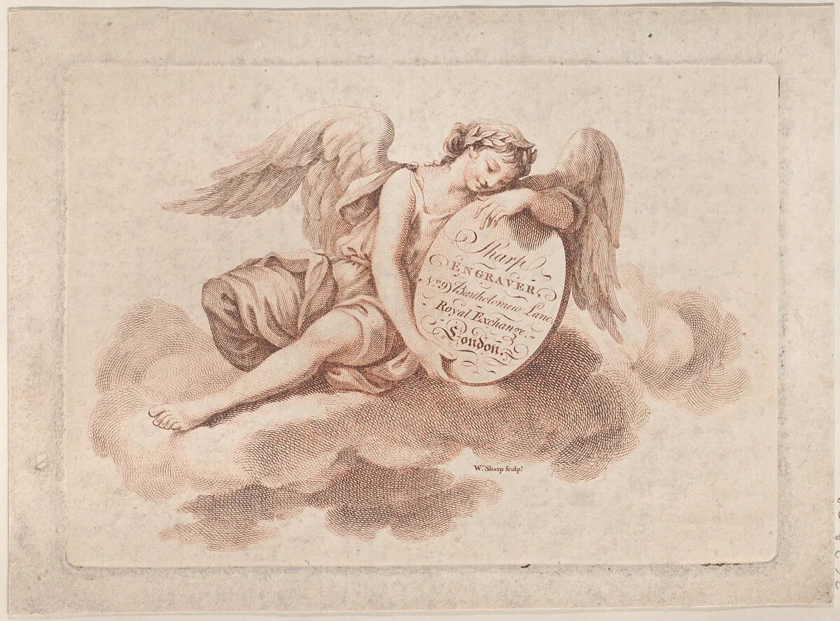 Trade Card for W. Sharp, Engraver — Anonymous, British, 19th century