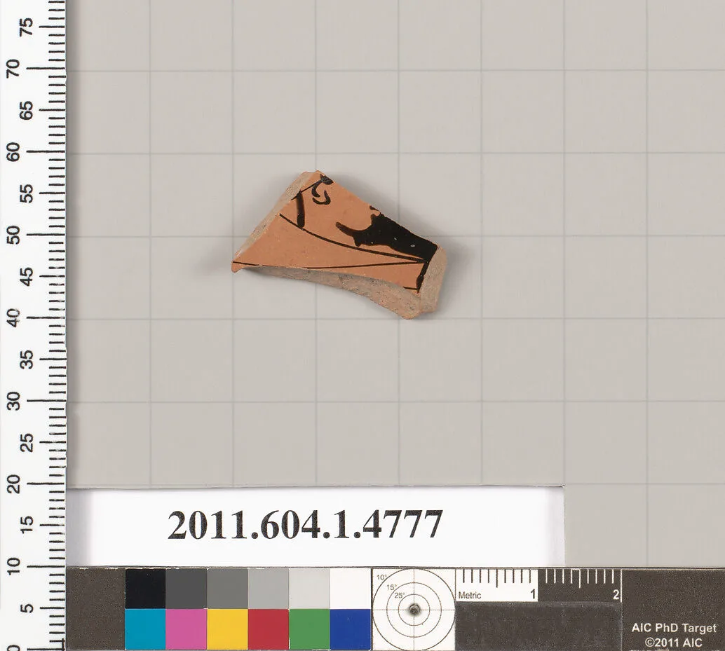 Terracotta fragment of a kylix (drinking cup) — Unknown