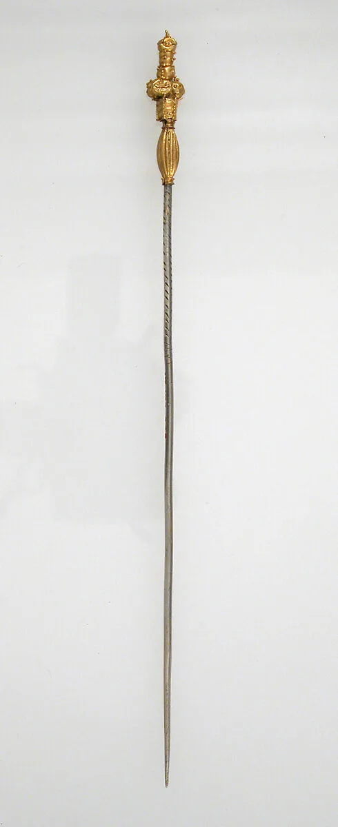 Hairpin with Decorated Gold Bead Finial — Unknown