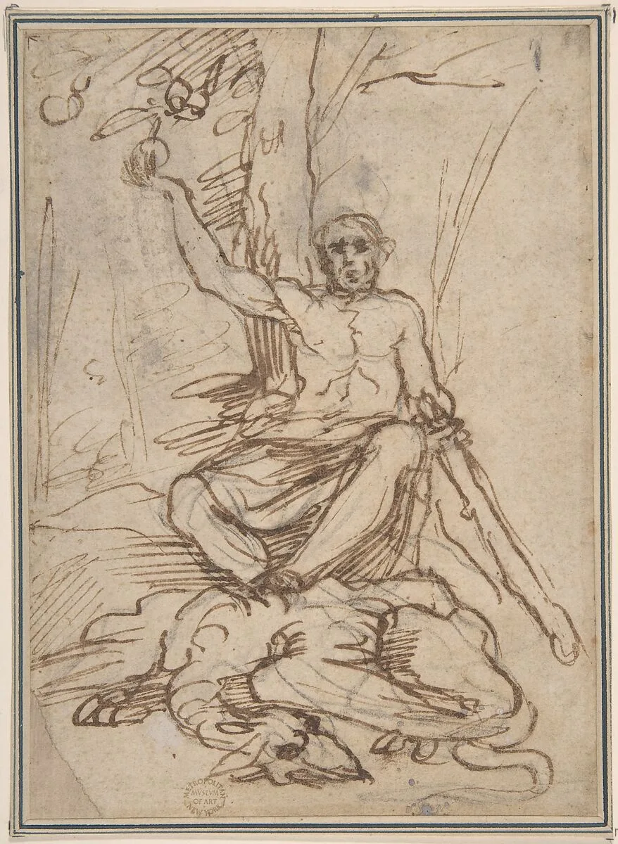 The Apples of the Hesperides, from "The Labors of Hercules" — Anonymous, Italian, Roman-Bolognese, 17th century